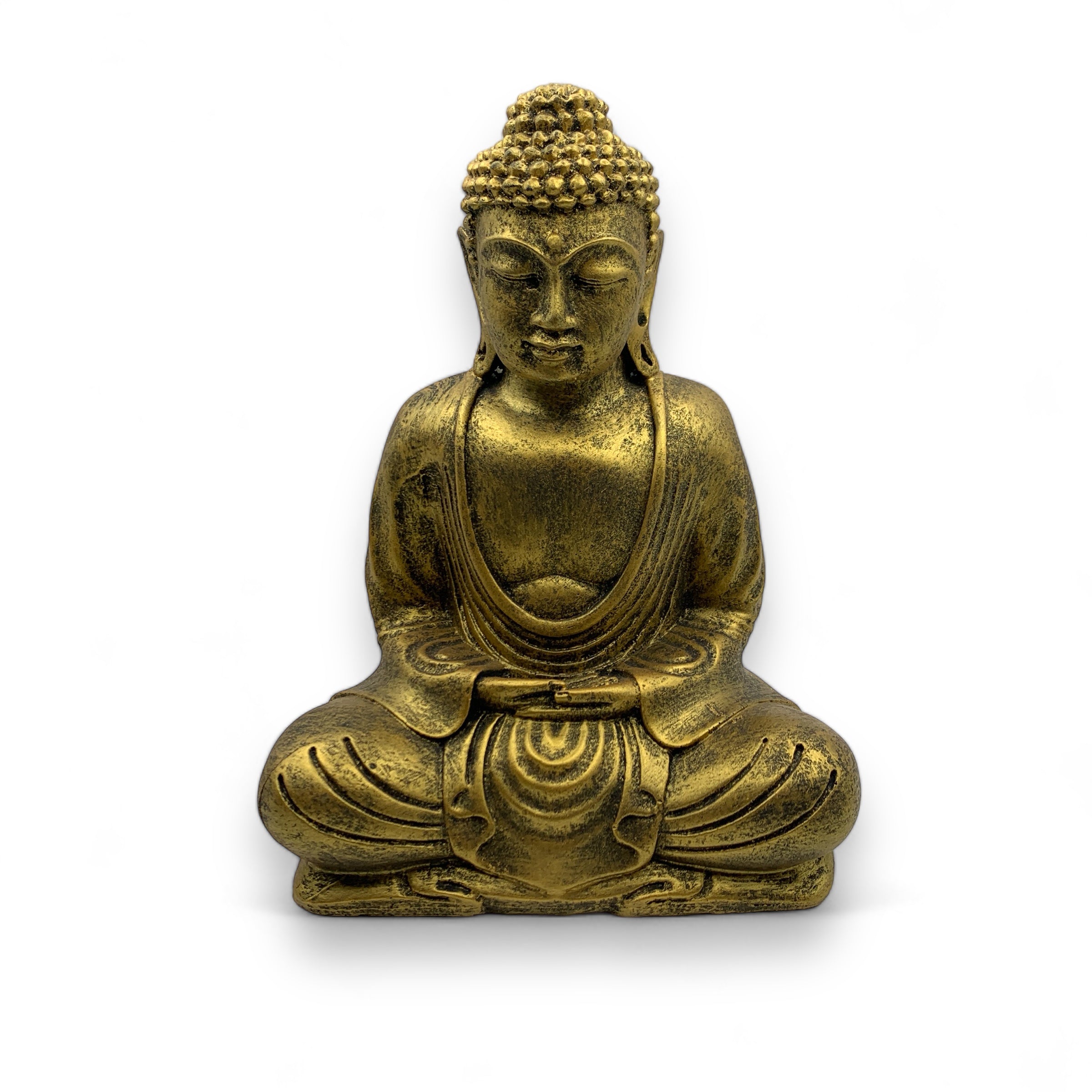Statue - Gold Buddha Meditating - Happy Soul Online